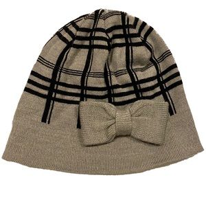 Kate Spade New York Scuba Plaid Beanie Gray/Black